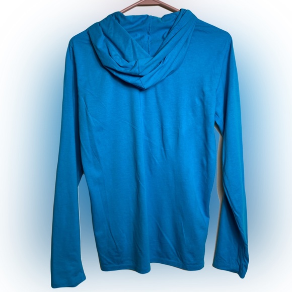 Armani Exchange Blue Hoodie Size Small Great Stretch Long Sleeve Pullover Top - Picture 2 of 2